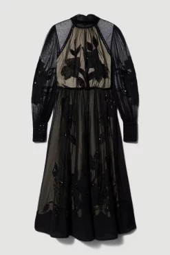 Best Sale ๐ฏ Karen Millen Lydia Millen Tall Floral Applique Mesh Woven Midi ๐ Dress ๐ 10 Best Sale ๐ฏ Karen Millen Lydia Millen Tall Floral Applique Mesh Woven Midi ๐ Dress ๐ -OCCASION DRESSES Sale2023 bkk07600 black xl 3