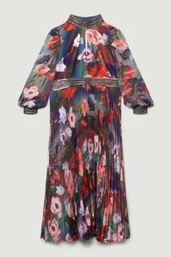 Best Sale 🎁 Karen Millen Plus Size Diamante Trim Floral Woven Maxi 👗 Dress 🔔 -OCCASION DRESSES Sale2023 bkk07608 floral xl 3