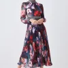 New 👏 Karen Millen Petite Diamante Trim Floral Woven Maxi 👗 Dress 😉 -OCCASION DRESSES Sale2023 bkk07609 floral xl