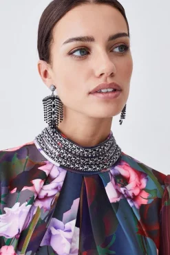 New 👏 Karen Millen Petite Diamante Trim Floral Woven Maxi 👗 Dress 😉 12 New 👏 Karen Millen Petite Diamante Trim Floral Woven Maxi 👗 Dress 😉 -OCCASION DRESSES Sale2023 bkk07609 floral xl 4