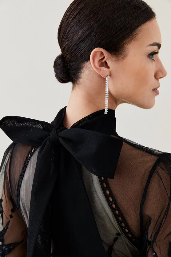 Wholesale ❤️ Karen Millen Lydia Millen Petite Floral Applique Mesh Woven Midi 👗 Dress 😉 4 Wholesale ❤️ Karen Millen Lydia Millen Petite Floral Applique Mesh Woven Midi 👗 Dress 😉 - Image 2