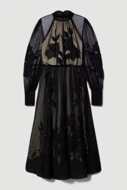 Wholesale ❤️ Karen Millen Lydia Millen Petite Floral Applique Mesh Woven Midi 👗 Dress 😉 11 Wholesale ❤️ Karen Millen Lydia Millen Petite Floral Applique Mesh Woven Midi 👗 Dress 😉 -OCCASION DRESSES Sale2023 bkk07615 black xl 3
