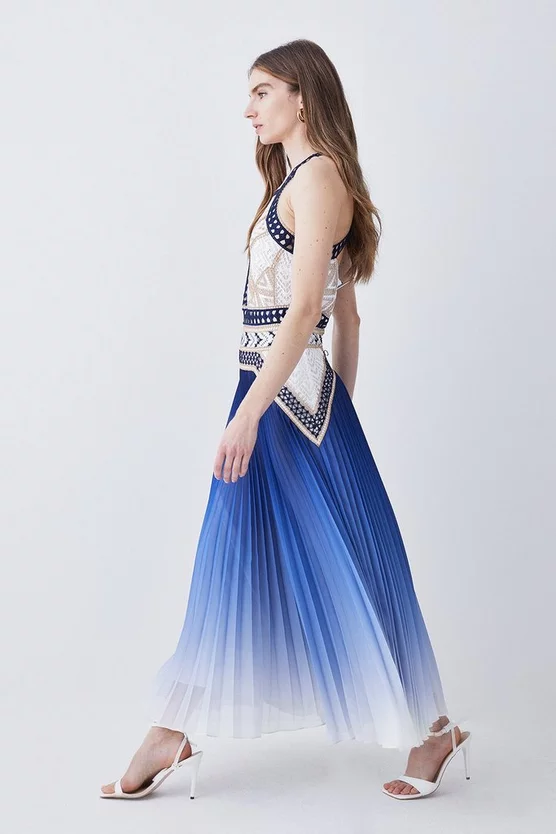 Hot Sale ๐ฅ Karen Millen Geo Guipure Metallic Woven Pleat Midi ๐ฏ 7 Hot Sale ๐ฅ Karen Millen Geo Guipure Metallic Woven Pleat Midi ๐ฏ - Image 5