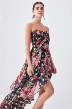 Cheap 👍 Karen Millen Petite Spot Floral Chiffon Drama Hem Mini 👗 Dress 🔔 12 Cheap 👍 Karen Millen Petite Spot Floral Chiffon Drama Hem Mini 👗 Dress 🔔 -OCCASION DRESSES Sale2023 bkk07741 multi xl 4