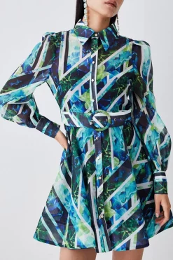 New 🎉 Karen Millen Patchwork Floral Organdie Mini 👗 Dress 🎉 -OCCASION DRESSES Sale2023 bkk07747 green xl 2