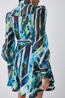 New 🎉 Karen Millen Patchwork Floral Organdie Mini 👗 Dress 🎉 -OCCASION DRESSES Sale2023 bkk07747 green xl 5