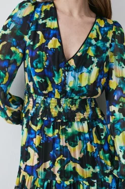 Best Sale 😍 Karen Millen Abstract V Neck Woven Maxi 👗 Dress 🔥 -OCCASION DRESSES Sale2023 bkk07772 multi xl 4