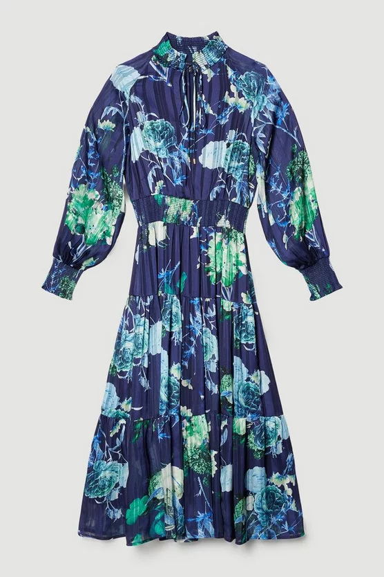 Discount ๐ Karen Millen Floral Shirred Detail Woven Maxi ๐ Dress โจ 6 Discount ๐ Karen Millen Floral Shirred Detail Woven Maxi ๐ Dress โจ - Image 4