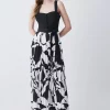 Best deal ⌛ Karen Millen Top Stitch Printed Satin Woven Midi 👗 Dress 👍 -OCCASION DRESSES Sale2023 bkk07808 mono xl