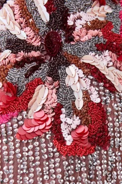 Best deal 🔥 Karen Millen Petite Mixed Sequin & Beaded Fringed Mini 👗 Dress 👏 -OCCASION DRESSES Sale2023 bkk07876 silver xl 4