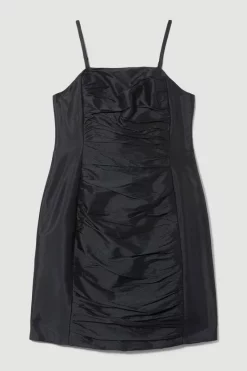 Discount 🤩 Karen Millen Taffeta Exaggerated Bow Cami Mini 👗 Dress 🌟 -OCCASION DRESSES Sale2023 bkk07953 black xl 3