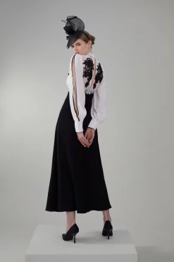 Top 10 😀 Karen Millen Petite Lace Embroidered Woven Midi 👗 Dress 🎁 -OCCASION DRESSES Sale2023 bkk08008 mono xl 2