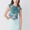 Best reviews of 👏 Karen Millen Metallic Guipure Lace Mirrored Mini 👗 Dress 😍 -OCCASION DRESSES Sale2023 bkk08010 mint xl