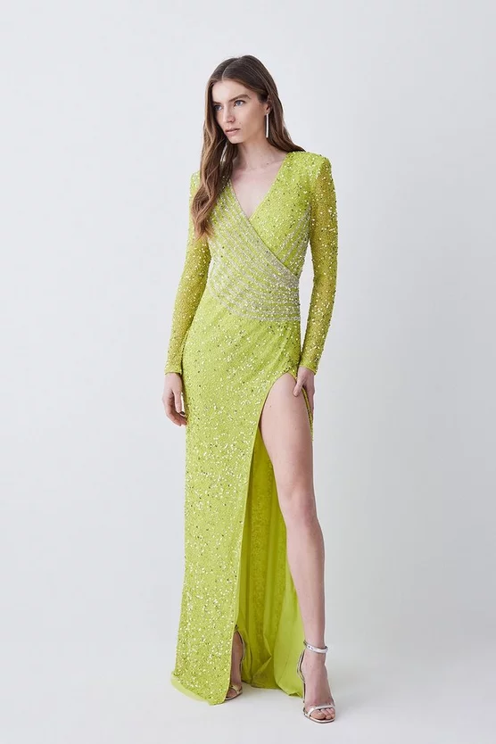 Best deal ๐ Karen Millen Crystal Embellished Draped Front Maxi ๐ Dress ๐ฅ 4 Best deal ๐ Karen Millen Crystal Embellished Draped Front Maxi ๐ Dress ๐ฅ - Image 2