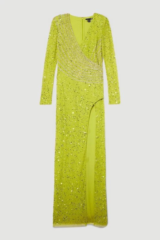 Best deal ๐ Karen Millen Crystal Embellished Draped Front Maxi ๐ Dress ๐ฅ 6 Best deal ๐ Karen Millen Crystal Embellished Draped Front Maxi ๐ Dress ๐ฅ - Image 4
