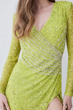 Best deal ๐ Karen Millen Crystal Embellished Draped Front Maxi ๐ Dress ๐ฅ 12 Best deal ๐ Karen Millen Crystal Embellished Draped Front Maxi ๐ Dress ๐ฅ -OCCASION DRESSES Sale2023 bkk08104 apple20green xl 4