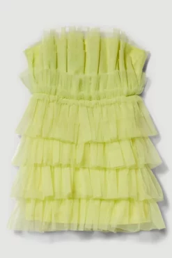 Best reviews of 💯 Karen Millen Layered Tulle Woven Mini 👗 Dress 🎁 -OCCASION DRESSES Sale2023 bkk08107 lime xl 3