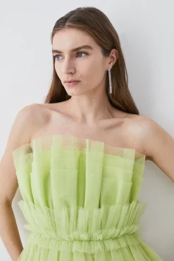 Best reviews of 💯 Karen Millen Layered Tulle Woven Mini 👗 Dress 🎁 -OCCASION DRESSES Sale2023 bkk08107 lime xl 4
