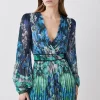 Hot Sale โ Karen Millen Petite Mirrored Ombre Floral Pleat Drama Woven Mini ๐ Dress ๐ 2 Hot Sale โ Karen Millen Petite Mirrored Ombre Floral Pleat Drama Woven Mini ๐ Dress ๐ -OCCASION DRESSES Sale2023 bkk08126 blue xl