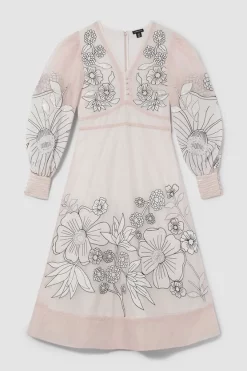 Flash Sale 🤩 Karen Millen Applique Organdie Woven Maxi 👗 Dress ✨ -OCCASION DRESSES Sale2023 bkk08145 blush xl 3