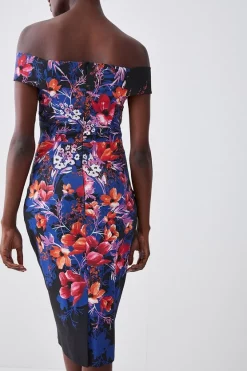Best Pirce 🎉 Karen Millen Italian Structured Stretch Midnight Floral Bardot Midi 👗 Dress 👏 14 Best Pirce 🎉 Karen Millen Italian Structured Stretch Midnight Floral Bardot Midi 👗 Dress 👏 -OCCASION DRESSES Sale2023 bkk08184 floral xl 5