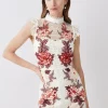 Best deal ⌛ Karen Millen Rose Guipure Lace Embroidered Mini 👗 Dress 👏 -OCCASION DRESSES Sale2023 bkk08196 rose xl
