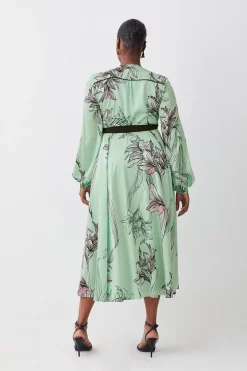 Cheapest โจ Karen Millen Plus Size Floral ๐จ Hammered Satin Woven Wrap Midi ๐ Dress ๐ฏ 10 Cheapest โจ Karen Millen Plus Size Floral ๐จ Hammered Satin Woven Wrap Midi ๐ Dress ๐ฏ -OCCASION DRESSES Sale2023 bkk08265 green xl 2