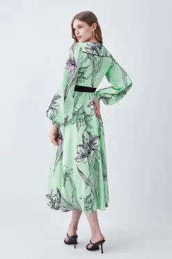 Best Sale โ๏ธ Karen Millen Floral ๐จ Hammered Satin Woven Wrap Midi ๐ Dress ๐ 10 Best Sale โ๏ธ Karen Millen Floral ๐จ Hammered Satin Woven Wrap Midi ๐ Dress ๐ -OCCASION DRESSES Sale2023 bkk08266 green xl 2