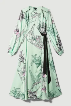 Best Sale โ๏ธ Karen Millen Floral ๐จ Hammered Satin Woven Wrap Midi ๐ Dress ๐ 11 Best Sale โ๏ธ Karen Millen Floral ๐จ Hammered Satin Woven Wrap Midi ๐ Dress ๐ -OCCASION DRESSES Sale2023 bkk08266 green xl 3