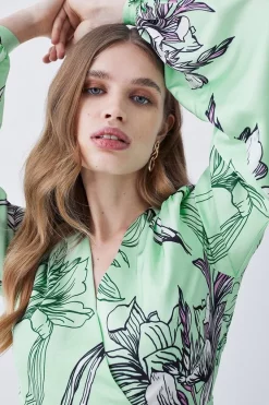 Best Sale โ๏ธ Karen Millen Floral ๐จ Hammered Satin Woven Wrap Midi ๐ Dress ๐ 12 Best Sale โ๏ธ Karen Millen Floral ๐จ Hammered Satin Woven Wrap Midi ๐ Dress ๐ -OCCASION DRESSES Sale2023 bkk08266 green xl 4