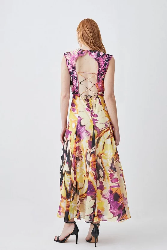 Flash Sale ๐ Karen Millen Floral Applique Kimono Woven Maxi ๐ Dress ๐ 5 Flash Sale ๐ Karen Millen Floral Applique Kimono Woven Maxi ๐ Dress ๐ - Image 3