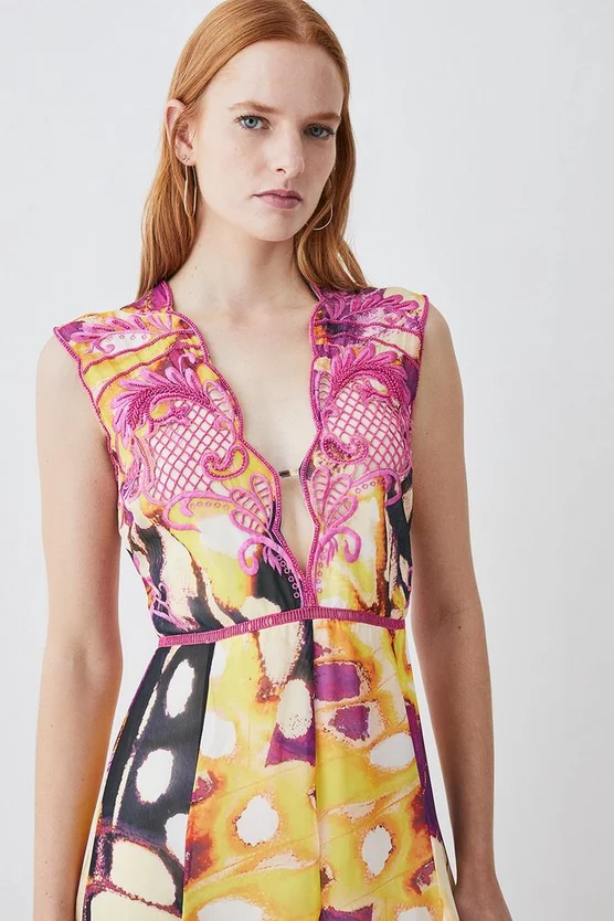 Flash Sale ๐ Karen Millen Floral Applique Kimono Woven Maxi ๐ Dress ๐ 7 Flash Sale ๐ Karen Millen Floral Applique Kimono Woven Maxi ๐ Dress ๐ - Image 5