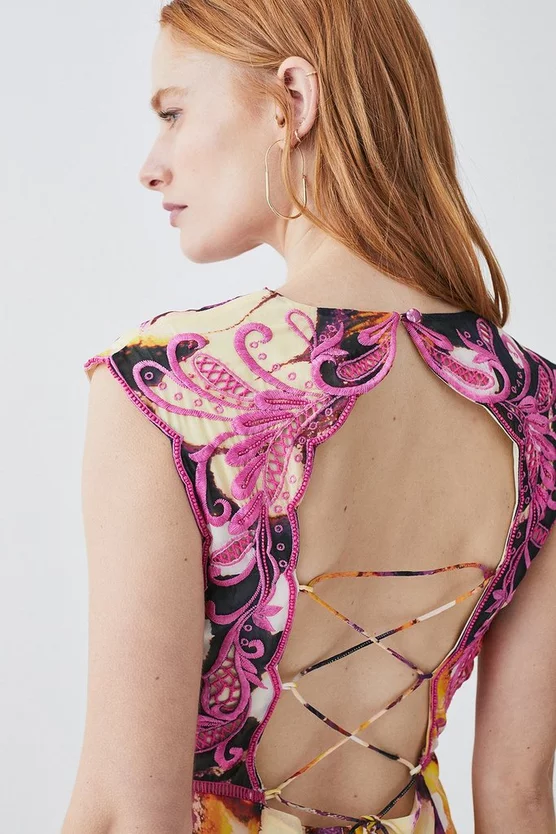 Flash Sale ๐ Karen Millen Floral Applique Kimono Woven Maxi ๐ Dress ๐ 8 Flash Sale ๐ Karen Millen Floral Applique Kimono Woven Maxi ๐ Dress ๐ - Image 6