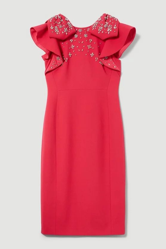 Budget ๐ฏ Karen Millen Embellished Stretch Woven Midi ๐ Dress โ๏ธ 6 Budget ๐ฏ Karen Millen Embellished Stretch Woven Midi ๐ Dress โ๏ธ - Image 4