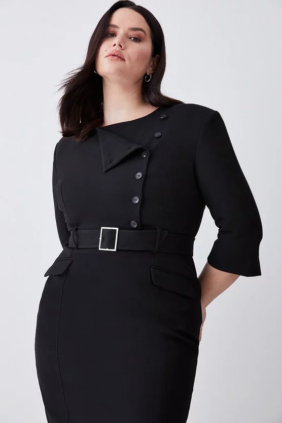 Promo โ Karen Millen Plus Size Structured Crepe Strong Shoulder Midi ๐ Dress ๐งจ 4 Promo โ Karen Millen Plus Size Structured Crepe Strong Shoulder Midi ๐ Dress ๐งจ - Image 2