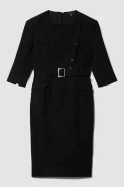 Promo โ Karen Millen Plus Size Structured Crepe Strong Shoulder Midi ๐ Dress ๐งจ 12 Promo โ Karen Millen Plus Size Structured Crepe Strong Shoulder Midi ๐ Dress ๐งจ -OCCASION DRESSES Sale2023 bkk08356 black xl 3