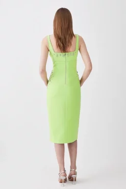 Deals ✨ Karen Millen Embellished Stretch Woven Midi 👗 Dress ✨ -OCCASION DRESSES Sale2023 bkk08455 apple20green xl 2