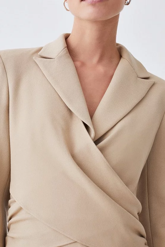 Top 10 🥰 Karen Millen Petite Compact Crepe Wrap Waist Pencil Midi 👗 Dress 🎉 7 Top 10 🥰 Karen Millen Petite Compact Crepe Wrap Waist Pencil Midi 👗 Dress 🎉 - Image 5