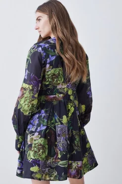 Cheap 🌟 Karen Millen Silk Cotton Botanica Floral Woven Short 👗 Dress 🥰 -OCCASION DRESSES Sale2023 bkk08652 floral xl 2