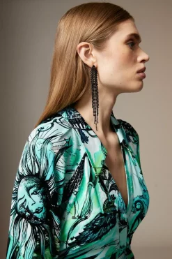 Outlet 🤩 Karen Millen Petite British Museum Star Mapped Batwing 👗 Dress 🛒 10 Outlet 🤩 Karen Millen Petite British Museum Star Mapped Batwing 👗 Dress 🛒 -OCCASION DRESSES Sale2023 bkk08807 green xl 2