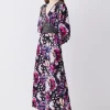 Wholesale 💯 Karen Millen Butterfly Print Plunge Neck Woven Midi 👗 Dress 🔔