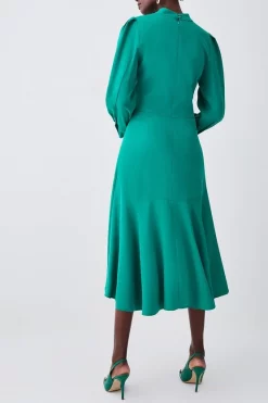 Brand new ✔️ Karen Millen Tall Soft Tailored High Low Sleeved Midi 👗 Dress 🛒 -OCCASION DRESSES Sale2023 bkk08964 green xl 2