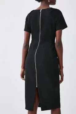 Cheap ๐ Karen Millen Structured Crepe Square Neck Midi ๐ Dress ๐ 16 Cheap ๐ Karen Millen Structured Crepe Square Neck Midi ๐ Dress ๐ -OCCASION DRESSES Sale2023 bkk08994 black xl 4