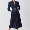 Best Pirce ✔️ Karen Millen Petite Structured Crepe Forever Pleated Midi 👗 Dress 💯 1 Best Pirce ✔️ Karen Millen Petite Structured Crepe Forever Pleated Midi 👗 Dress 💯 -OCCASION DRESSES Sale2023 bkk09272 navy xl