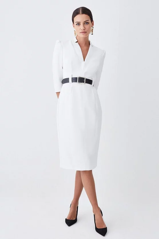 Deals ๐ Karen Millen Petite Compact Stretch Belted Forever Belted Midi ๐ Dress ๐ 3 Deals ๐ Karen Millen Petite Compact Stretch Belted Forever Belted Midi ๐ Dress ๐