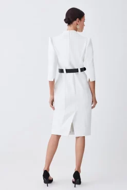 Deals ๐ Karen Millen Petite Compact Stretch Belted Forever Belted Midi ๐ Dress ๐ 9 Deals ๐ Karen Millen Petite Compact Stretch Belted Forever Belted Midi ๐ Dress ๐ -OCCASION DRESSES Sale2023 bkk09432 ivory xl 2