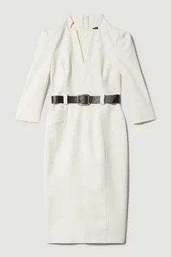 Deals ๐ Karen Millen Petite Compact Stretch Belted Forever Belted Midi ๐ Dress ๐ 10 Deals ๐ Karen Millen Petite Compact Stretch Belted Forever Belted Midi ๐ Dress ๐ -OCCASION DRESSES Sale2023 bkk09432 ivory xl 3