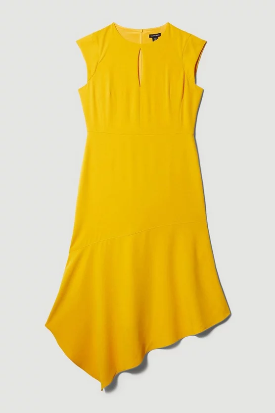 Flash Sale ๐งจ Karen Millen Soft Tailored Key Hole Cap Sleeve High Low Midi ๐ Dress โ 6 Flash Sale ๐งจ Karen Millen Soft Tailored Key Hole Cap Sleeve High Low Midi ๐ Dress โ - Image 4
