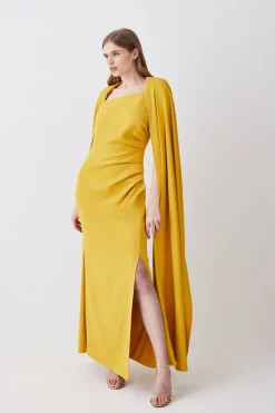 Discount ๐งจ Karen Millen Compact Viscose Cape Maxi ๐ Dress โค๏ธ 15 Discount ๐งจ Karen Millen Compact Viscose Cape Maxi ๐ Dress โค๏ธ -OCCASION DRESSES Sale2023 womens black compact viscose cape maxi dress