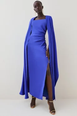 Discount ๐งจ Karen Millen Compact Viscose Cape Maxi ๐ Dress โค๏ธ 17 Discount ๐งจ Karen Millen Compact Viscose Cape Maxi ๐ Dress โค๏ธ -OCCASION DRESSES Sale2023 womens black compact viscose cape maxi dress 1 2